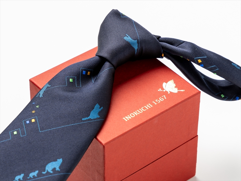 ネコ柄ネクタイ